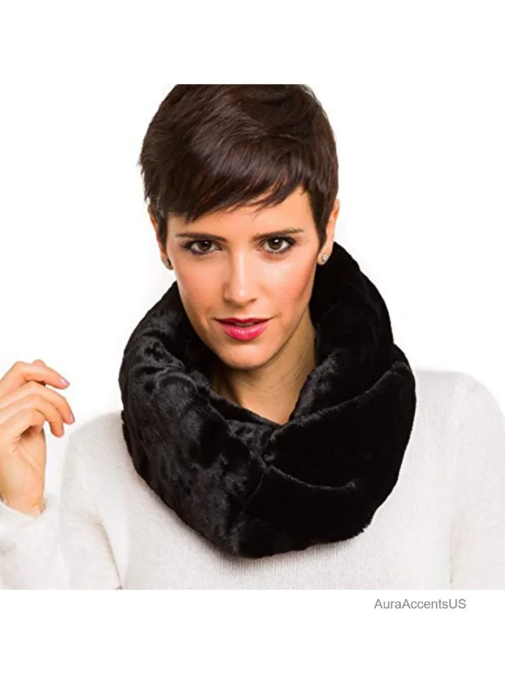 Faux Fur Scarf for Women Neck Shrug Winter Fall Coat Dress Wrap